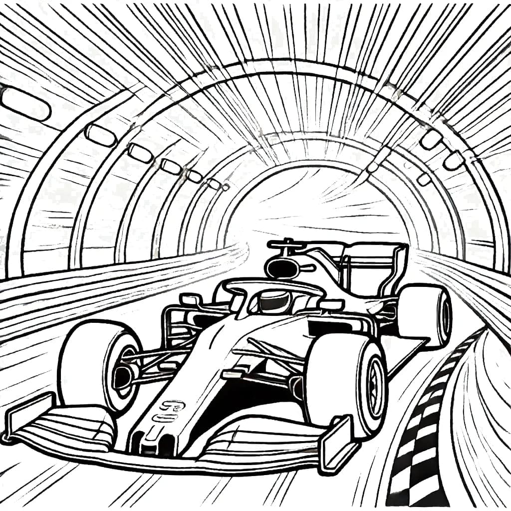 Formel 1 gratis for børn Tegninger til Farvelægning