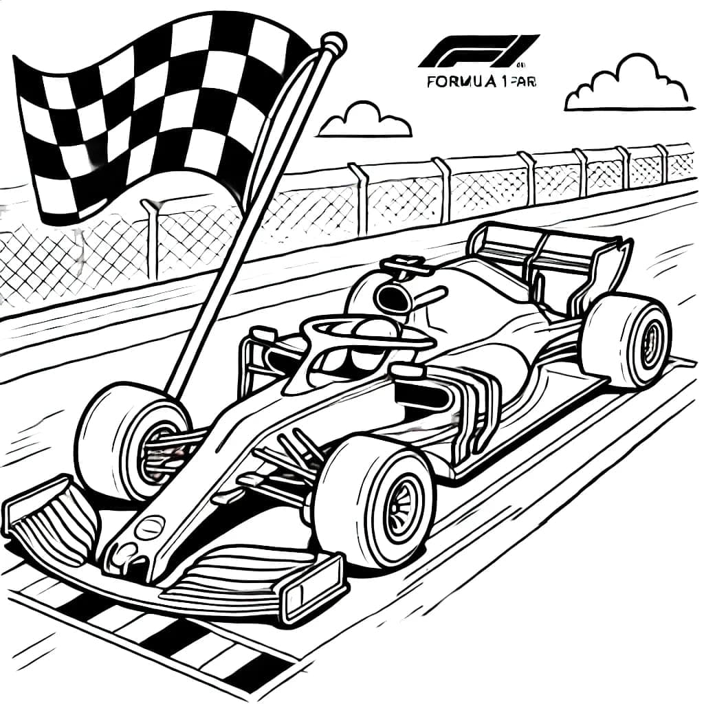 Formel 1 gratis printbar Tegninger til Farvelægning