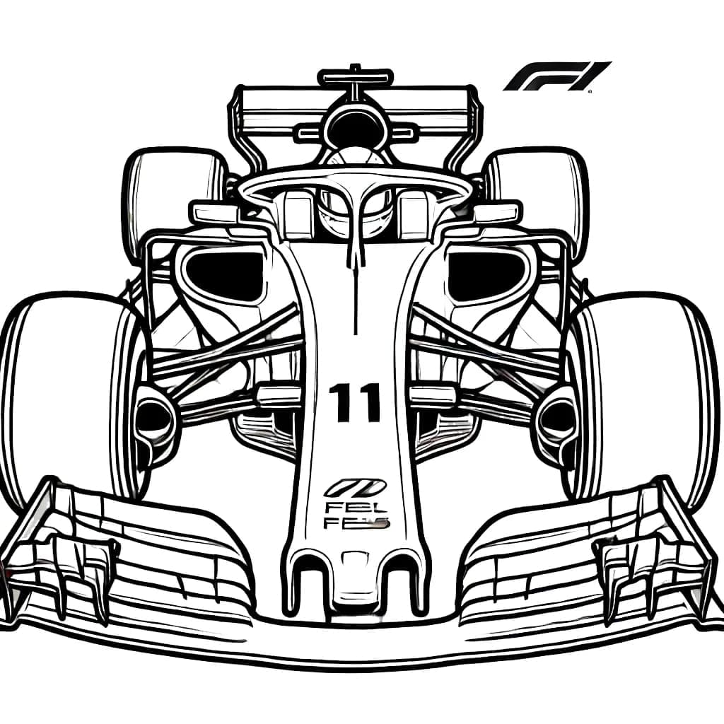 Formel 1 kører Tegninger til Farvelægning