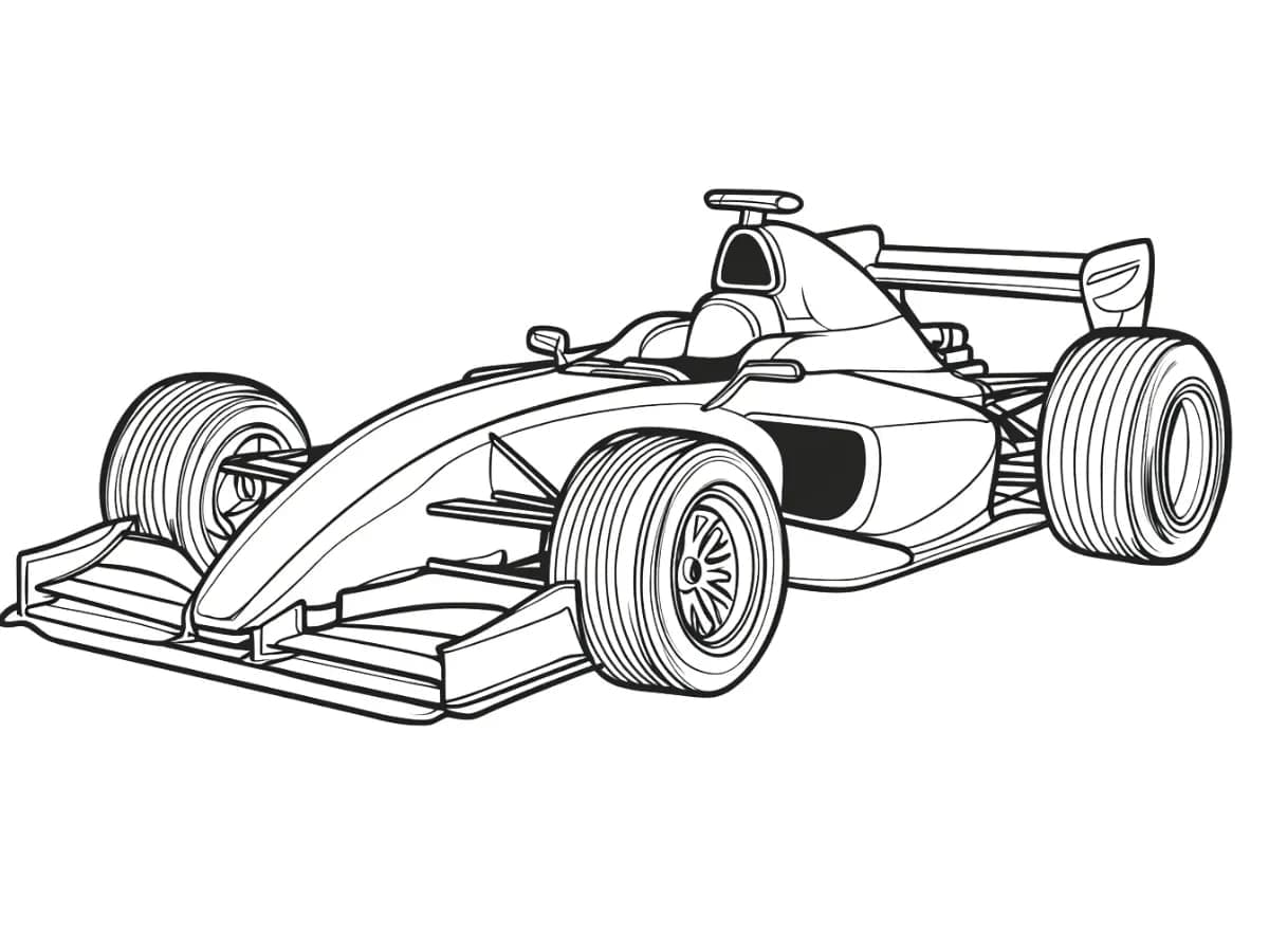 Formel 1 normal Tegninger til Farvelægning