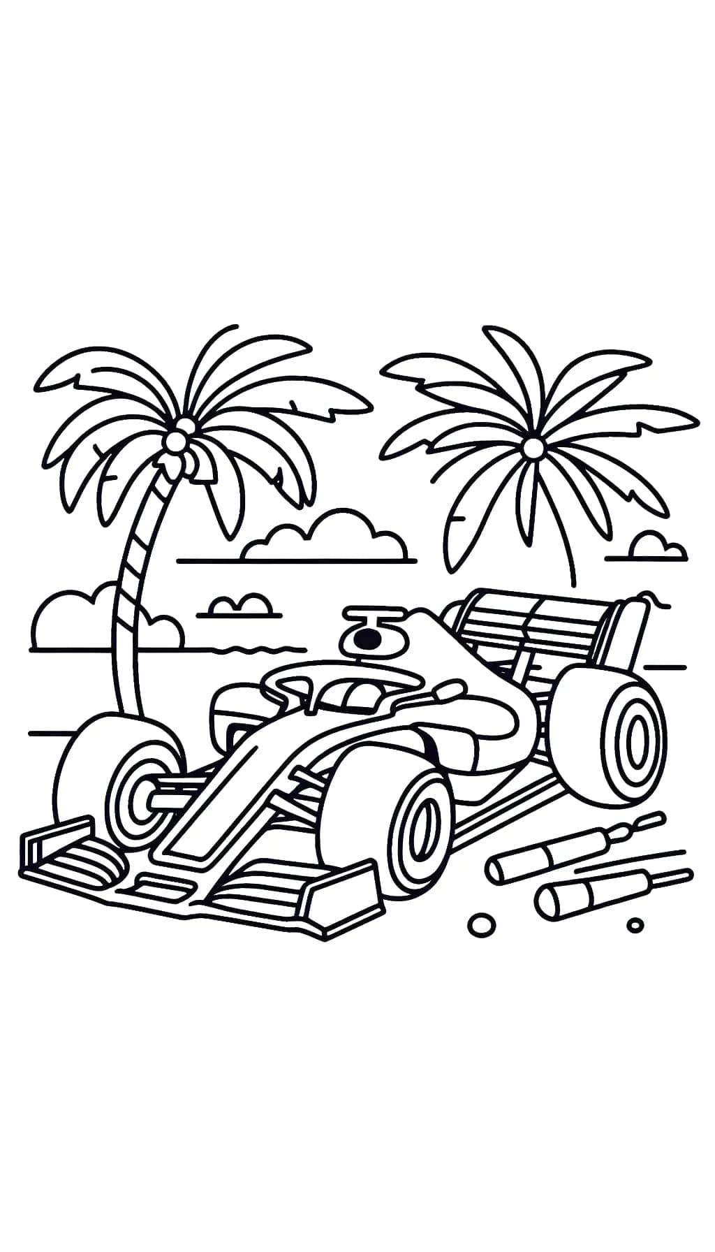 Formel 1 printbar Tegninger til Farvelægning