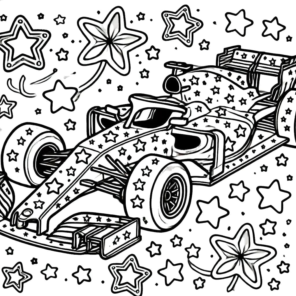 Formel 1 tegning Tegninger til Farvelægning