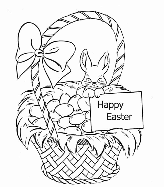 Gratis billede af påskekurv Tegninger til Farvelægning