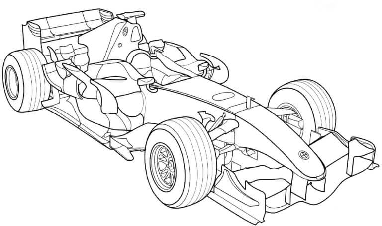 Gratis BMW-racerbil Tegninger til Farvelægning