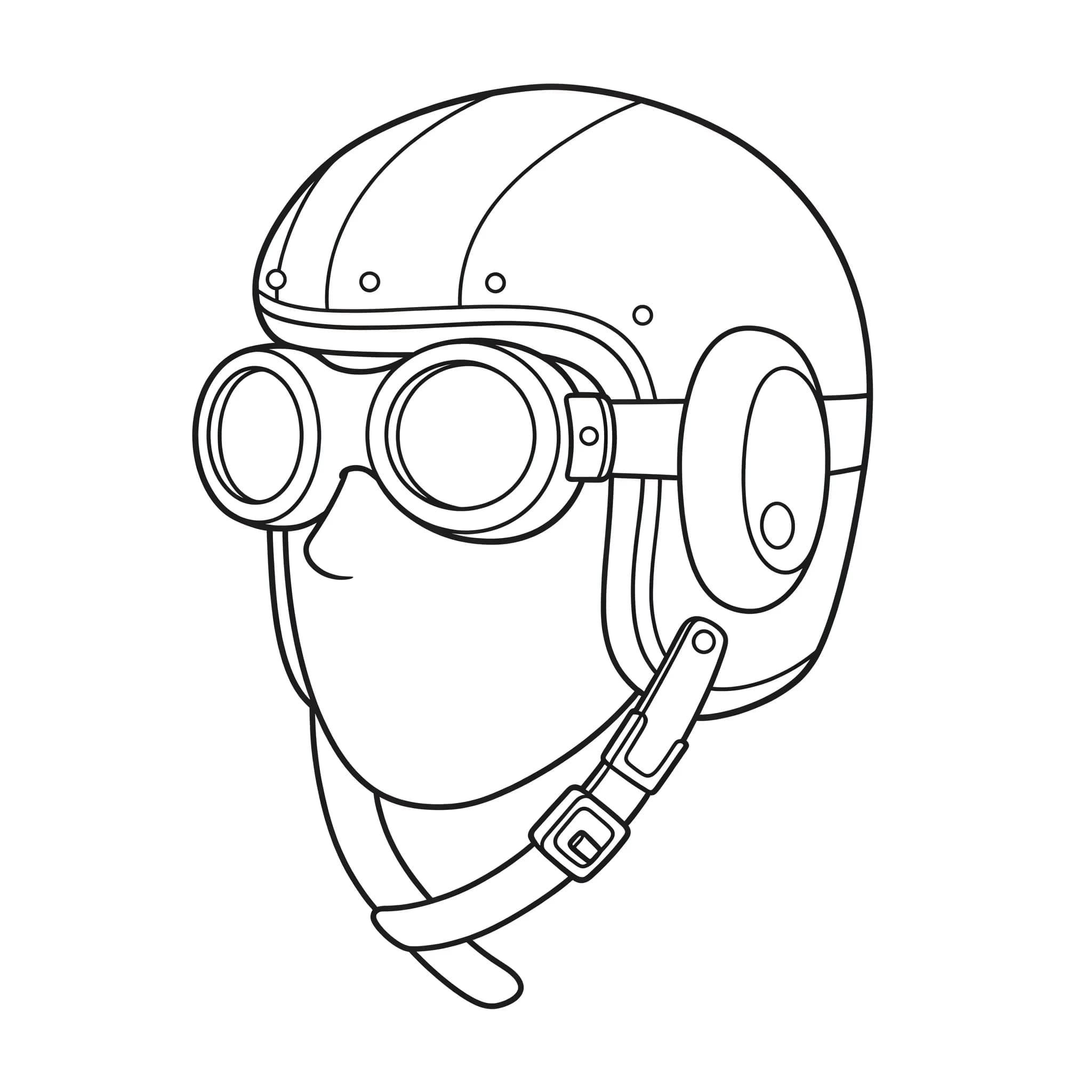 Gratis printbar pilothjelm Tegninger til Farvelægning