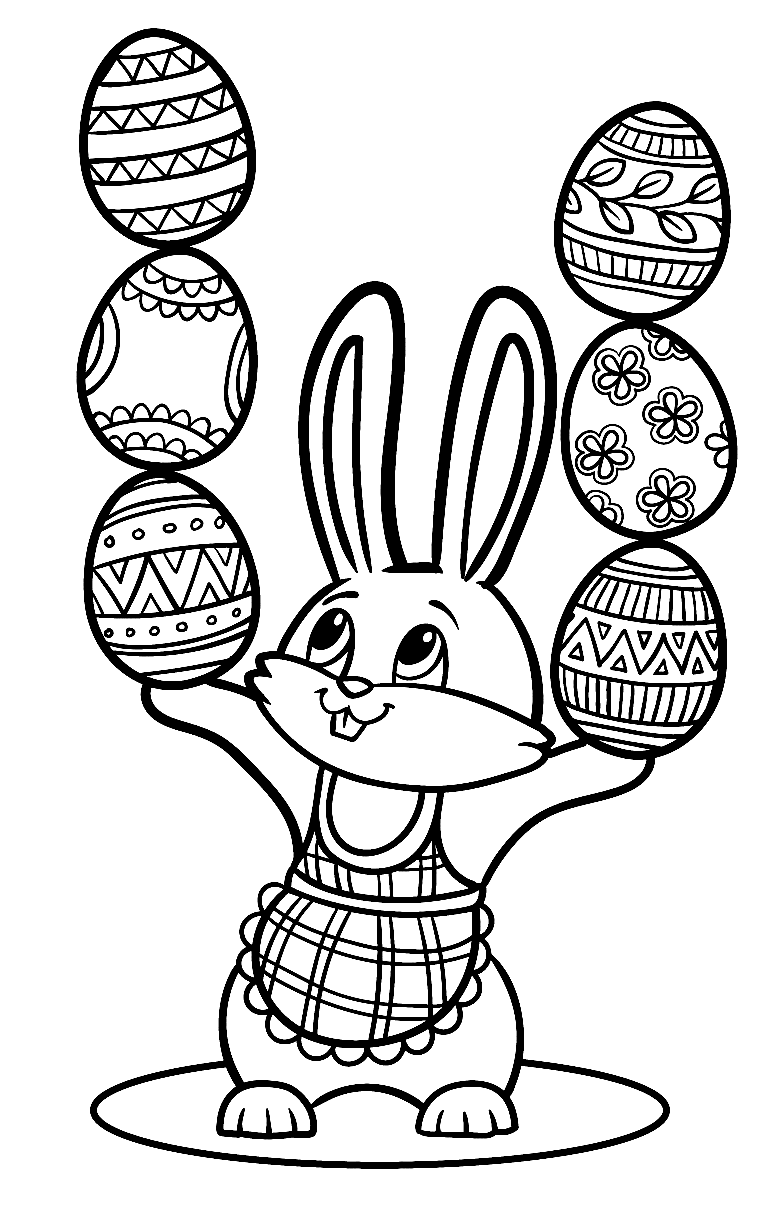 Kanin stabler påskeæg Tegninger til Farvelægning