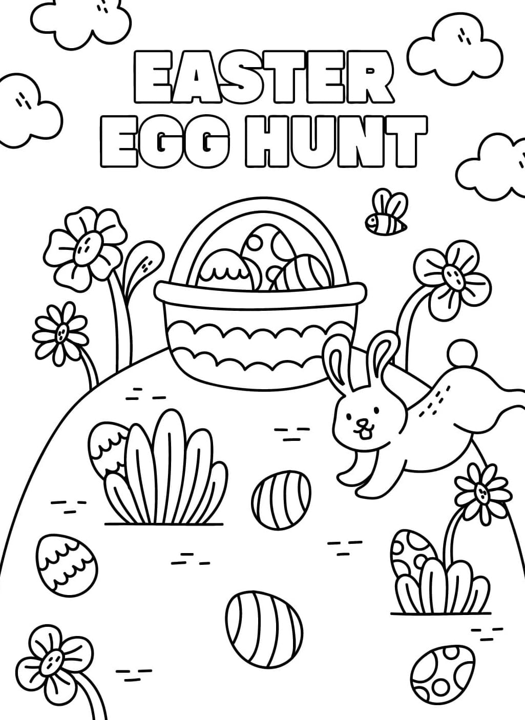 Påskehare tegning Tegninger til Farvelægning