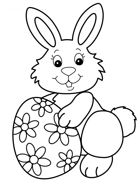 Påskehare til børn Tegninger til Farvelægning