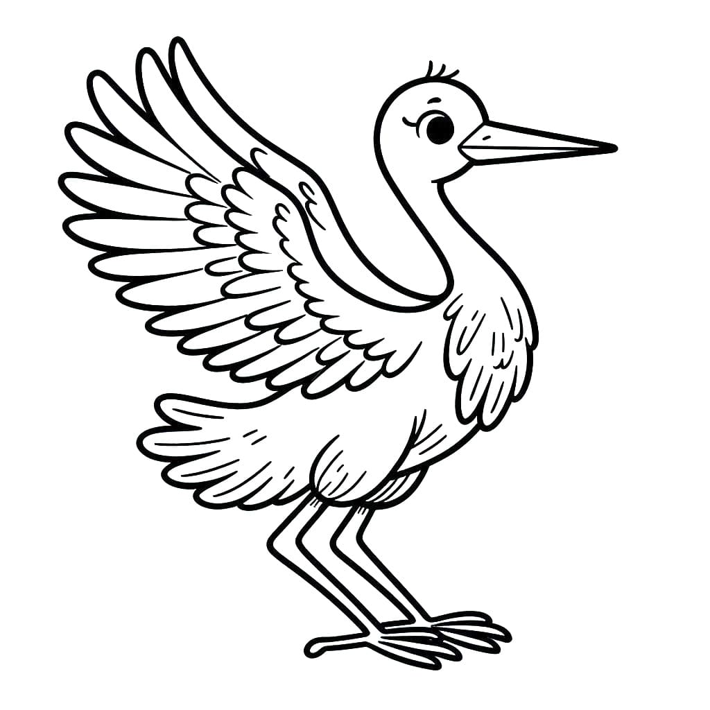 Stork printbar Tegninger til Farvelægning