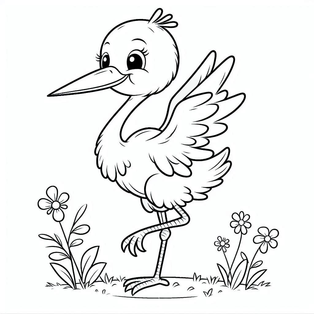 Storkefri Tegninger til Farvelægning