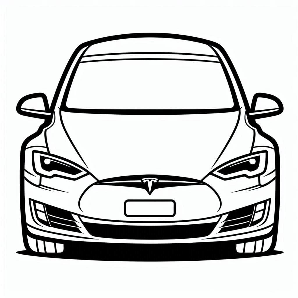Tesla simpel Tegninger til Farvelægning