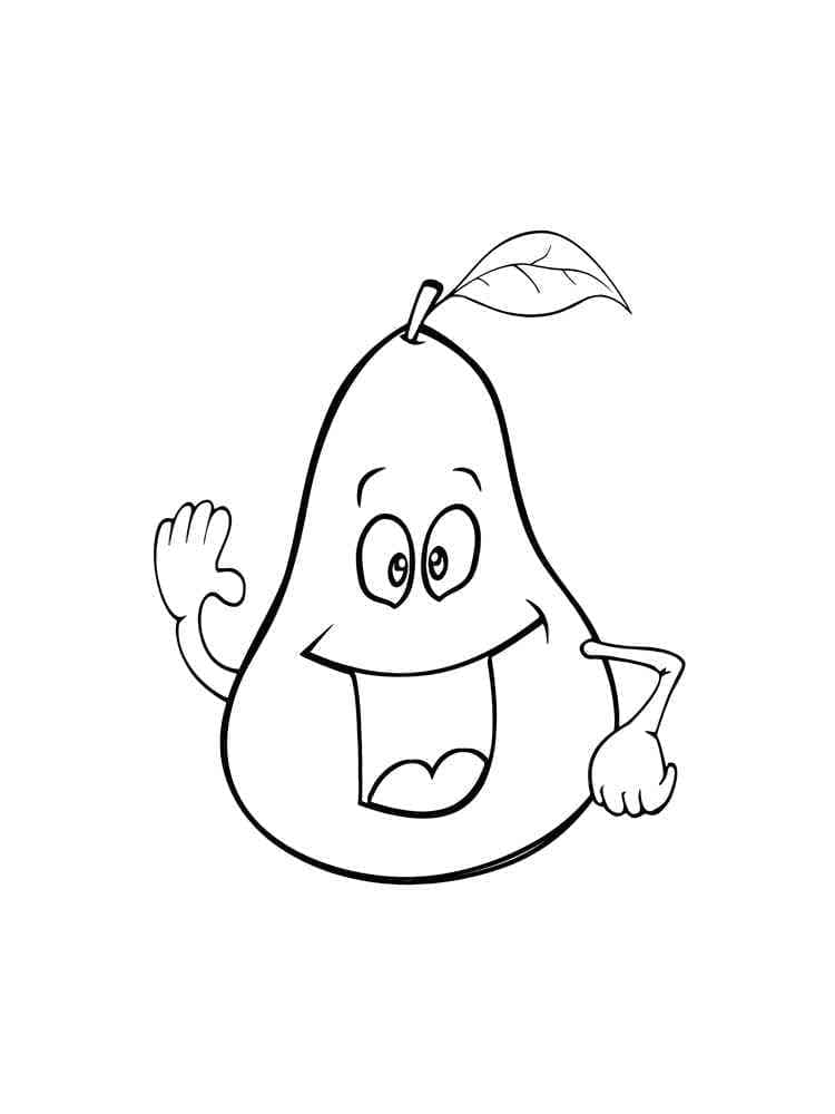 Glad pære Tegninger til Farvelægning