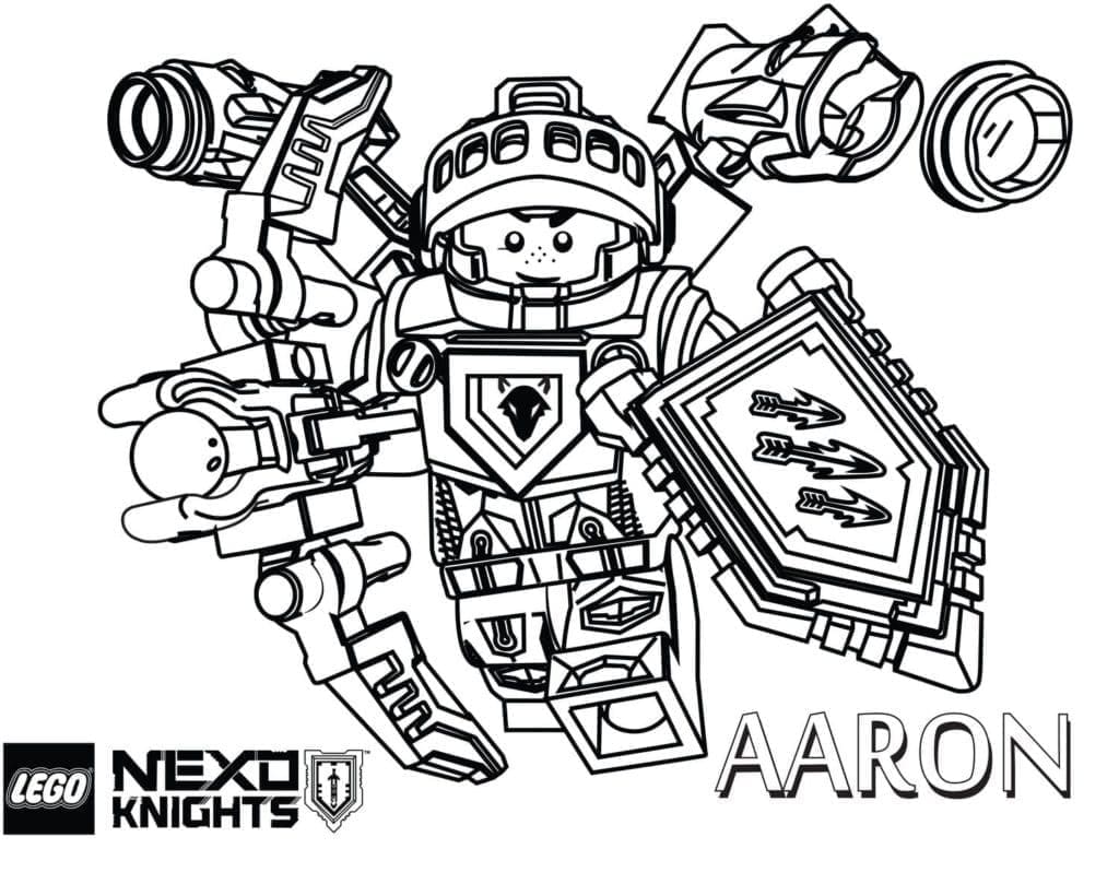 Aaron Lego Nexo Knights Tegninger til Farvelægning