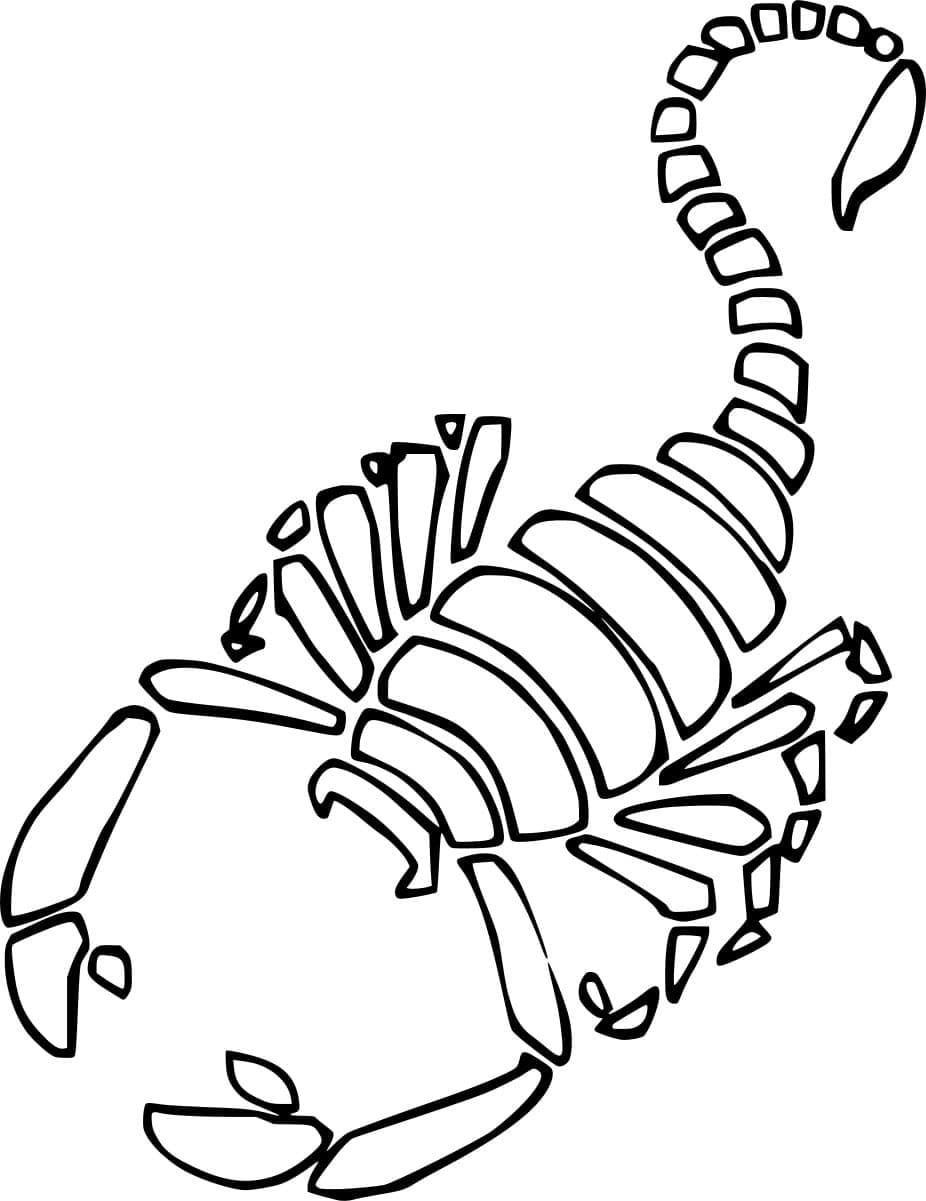 Abstrakt skorpion Tegninger til Farvelægning