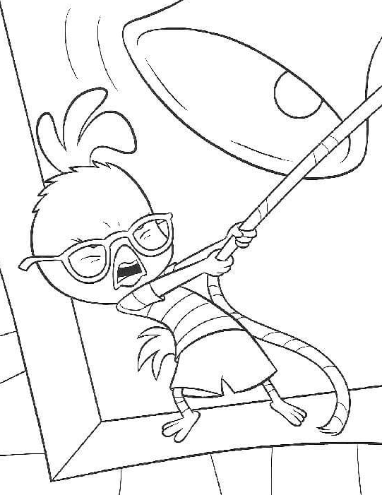 Ace Cluck ringer med klokken Tegninger til Farvelægning