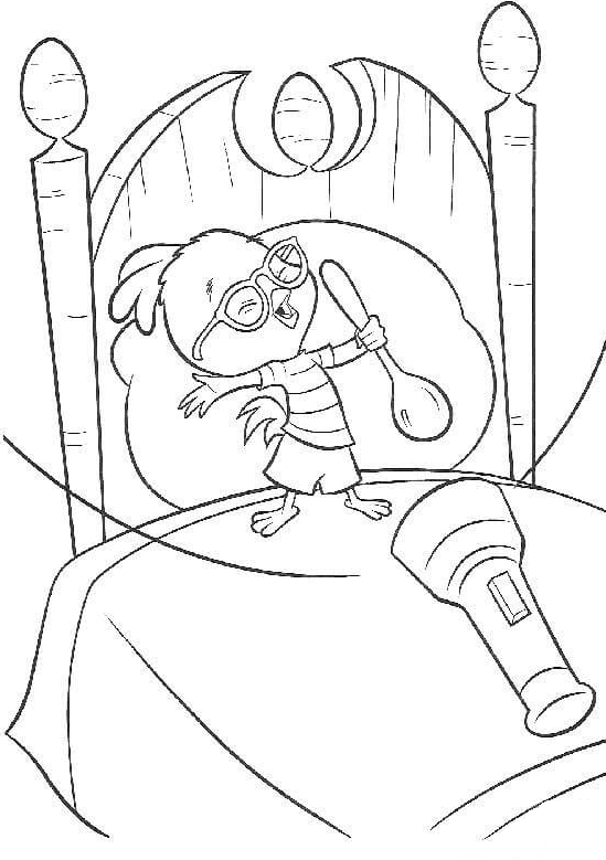 Ace Cluck synger en sang Tegninger til Farvelægning