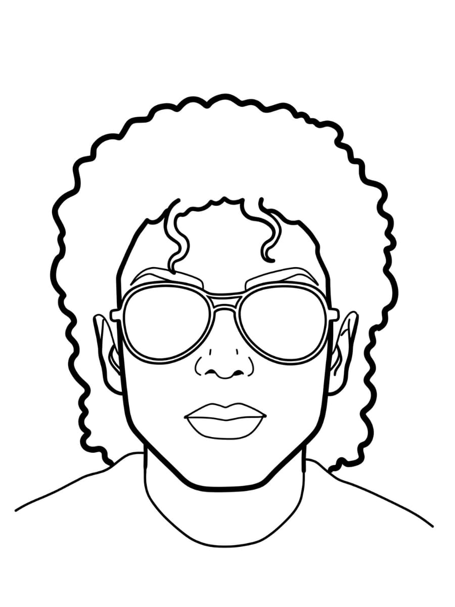 Ansigt til Michael Jackson Tegninger til Farvelægning