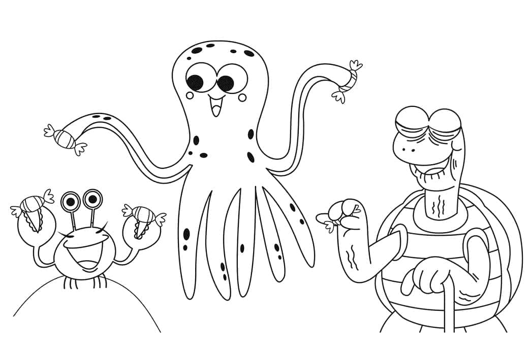 Baby Shark Halloween Tegninger til Farvelægning