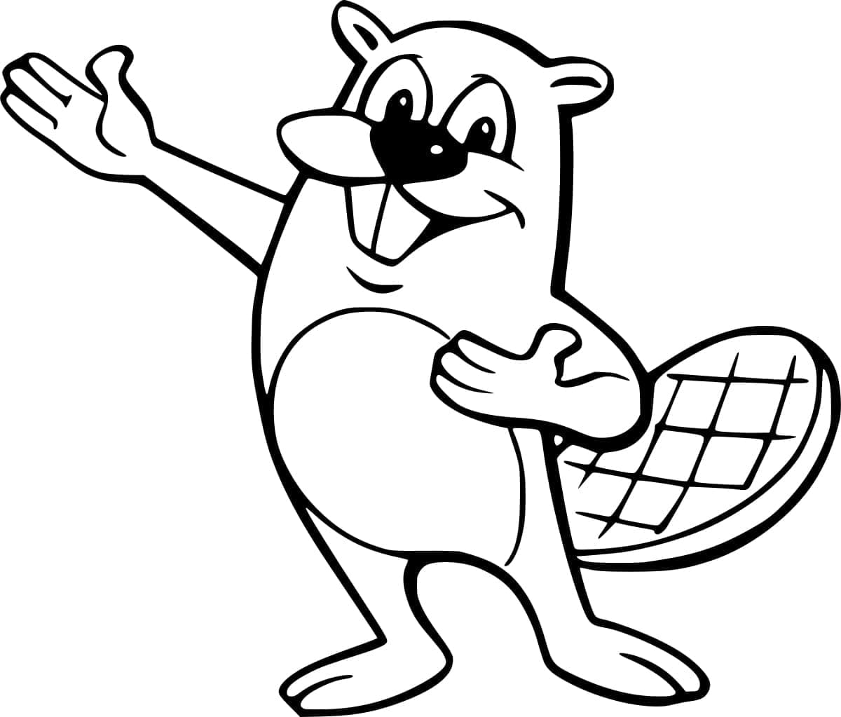 Bæver tegneserie Tegninger til Farvelægning