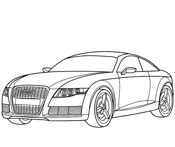 Biler Audi Tegninger til Farvelægning