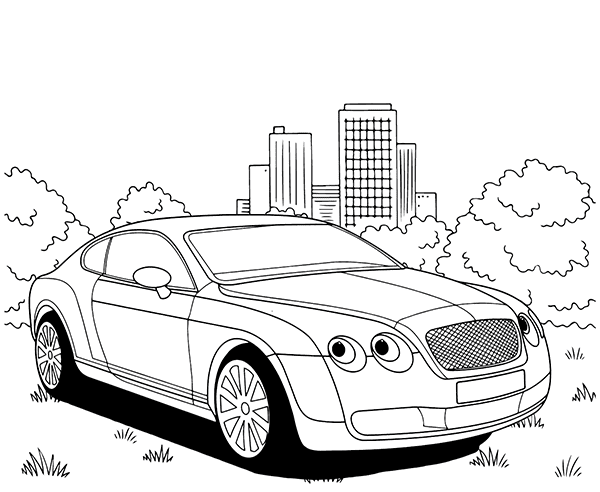 Biler Bentley Tegninger til Farvelægning
