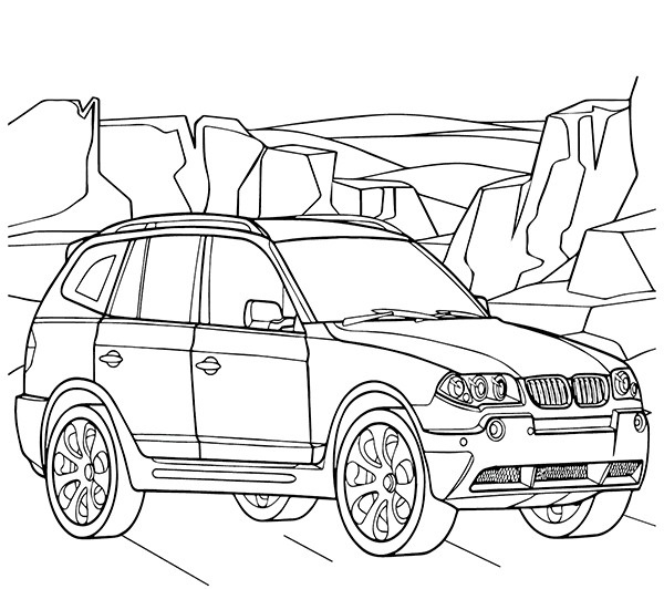 Biler BMW Tegninger til Farvelægning