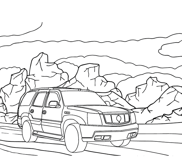 Biler Cadillac Tegninger til Farvelægning