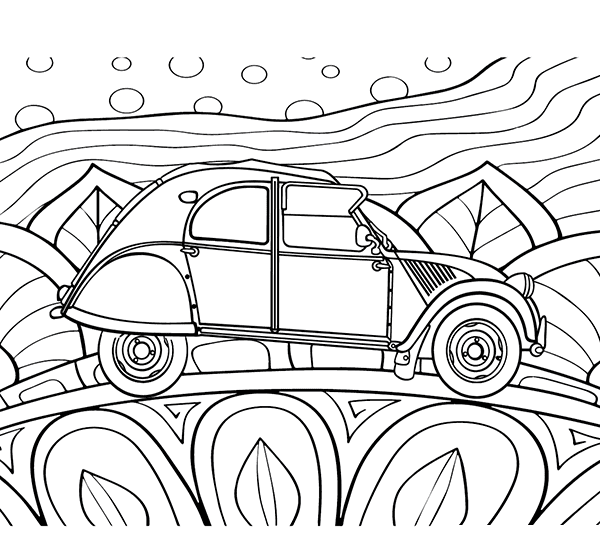 Biler Citroën Tegninger til Farvelægning