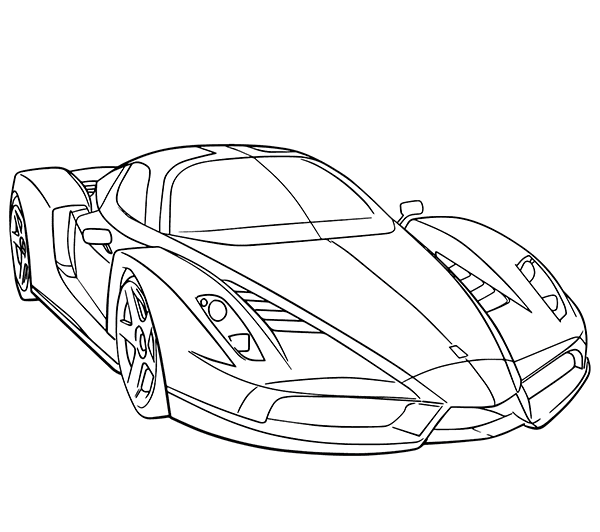 Biler Ferrari Tegninger til Farvelægning