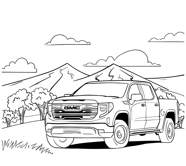 Biler GMC Tegninger til Farvelægning