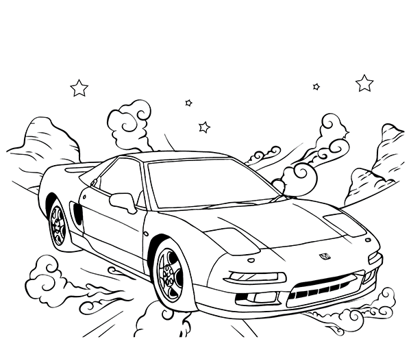 Biler Honda Tegninger til Farvelægning