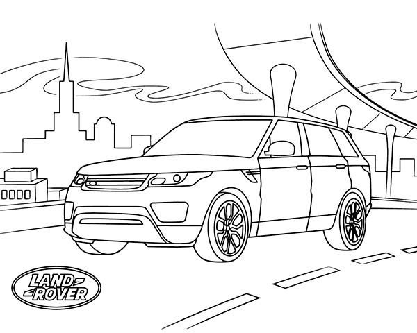 Biler Land Rover Tegninger til Farvelægning