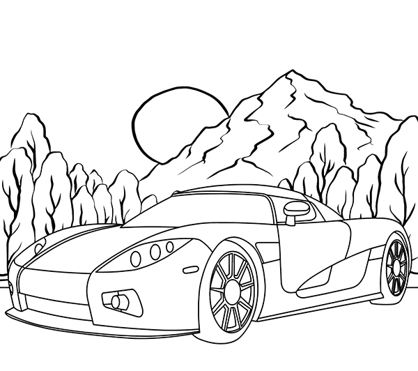 Biler Maserati Tegninger til Farvelægning