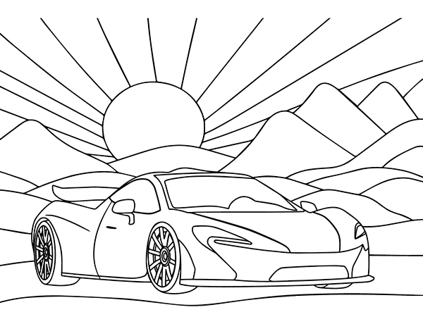 Biler McLaren Tegninger til Farvelægning
