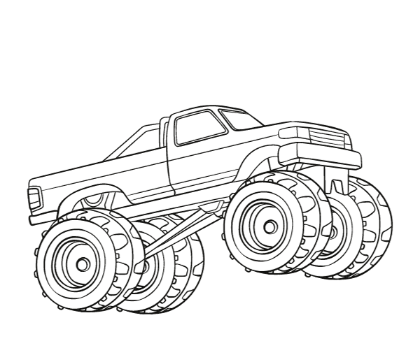 Biler Monster Truck Tegninger til Farvelægning