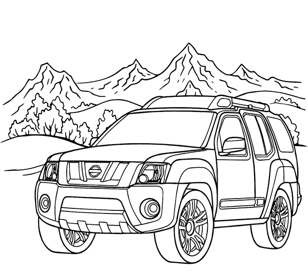 Biler Nissan Tegninger til Farvelægning