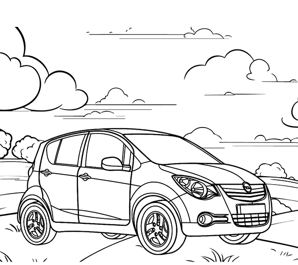 Biler Opel Tegninger til Farvelægning