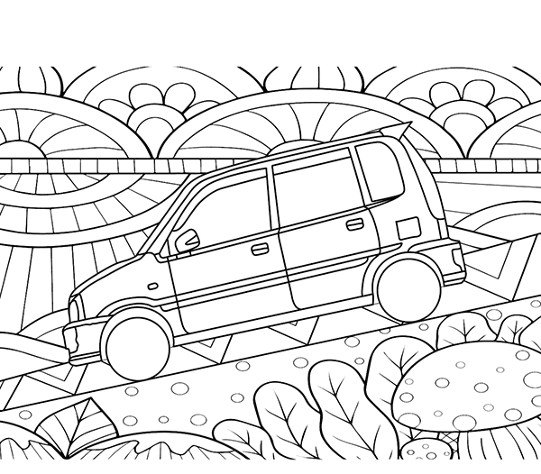 Biler Perodua Tegninger til Farvelægning