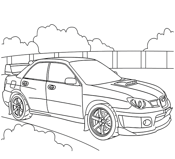 Biler Subaru Tegninger til Farvelægning