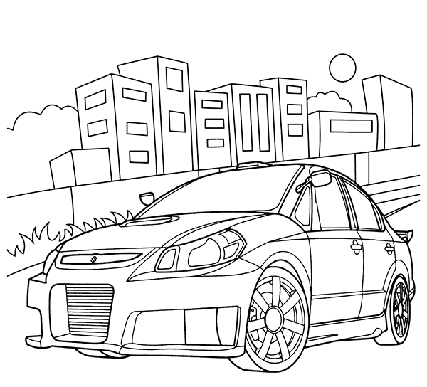 Biler Suzuki Tegninger til Farvelægning