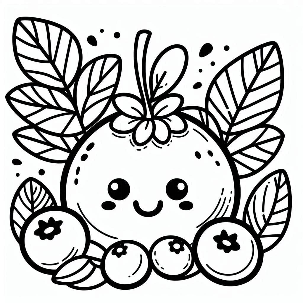 Blåbær gratis for børn Tegninger til Farvelægning