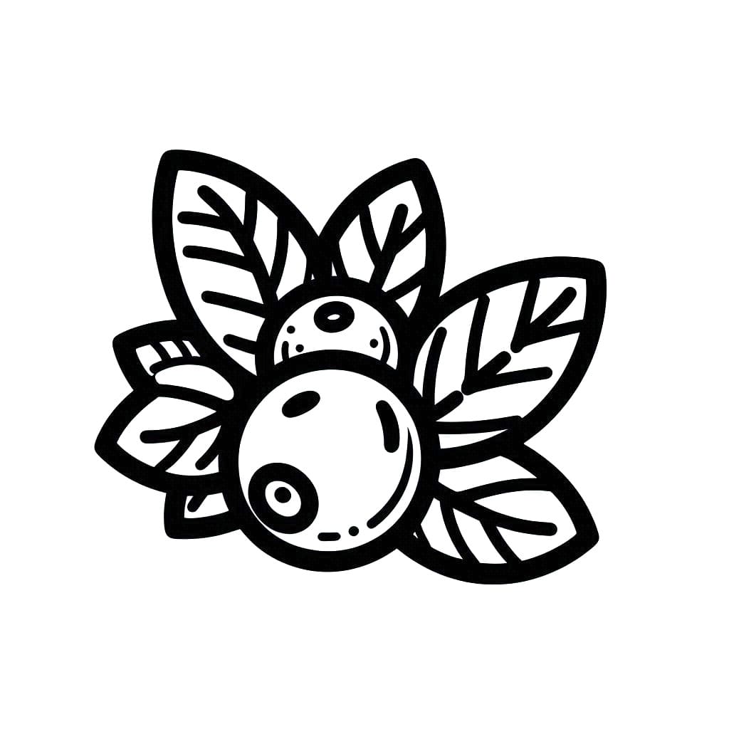 Blåbær simpelt Tegninger til Farvelægning