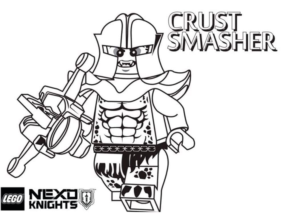 Crust Smasher fra Lego Nexo Knights Tegninger til Farvelægning