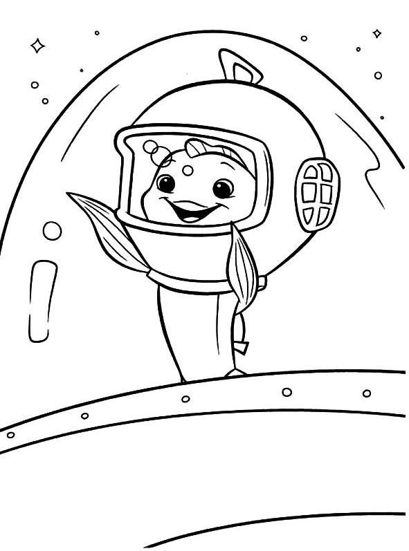 Fisk ude af vandet Tegninger til Farvelægning