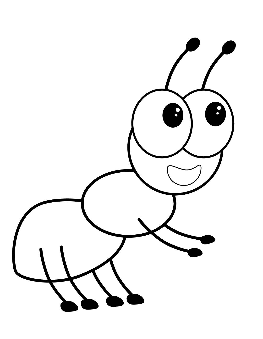 Glad myre Tegninger til Farvelægning