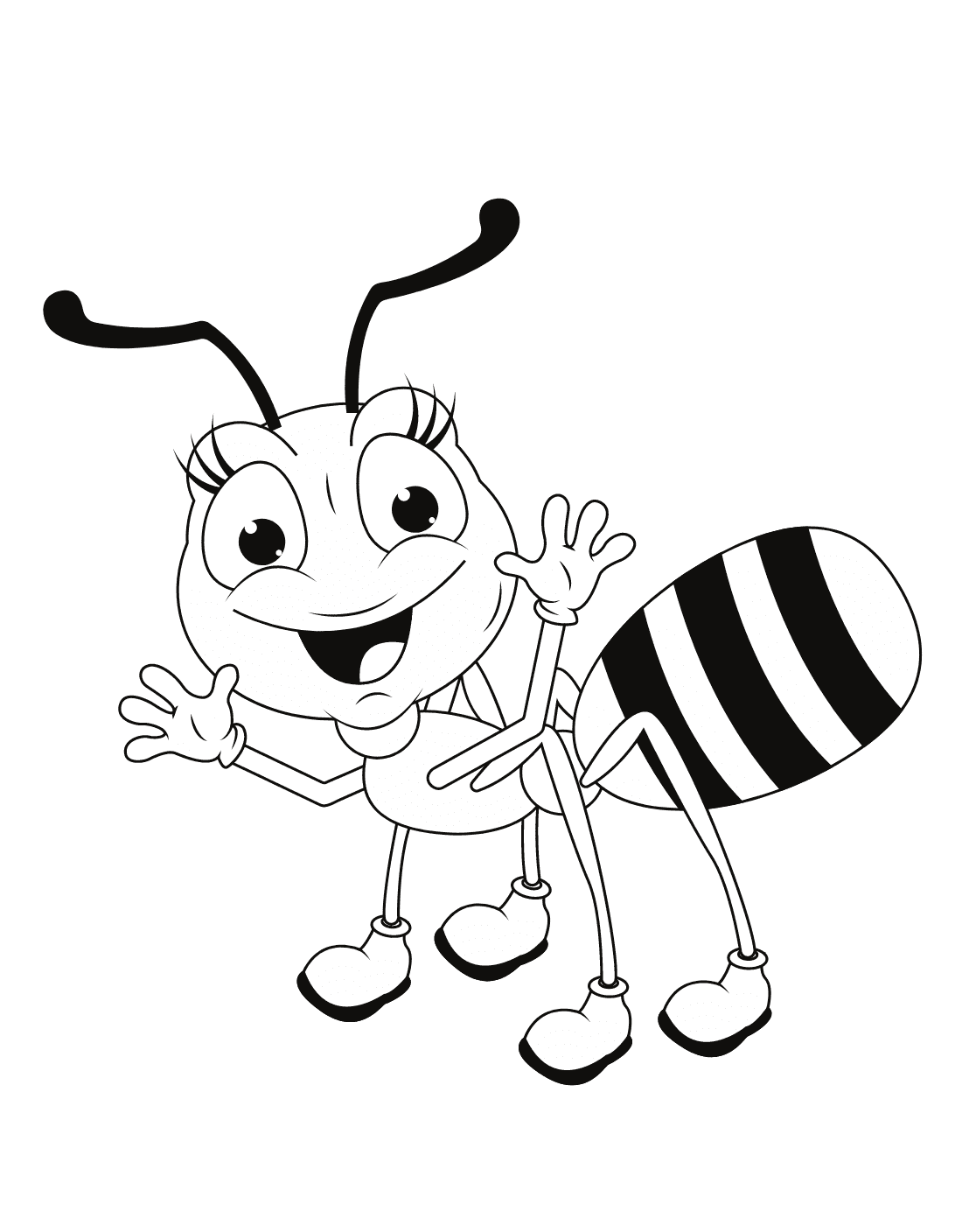 Glad myre tegneserie Tegninger til Farvelægning