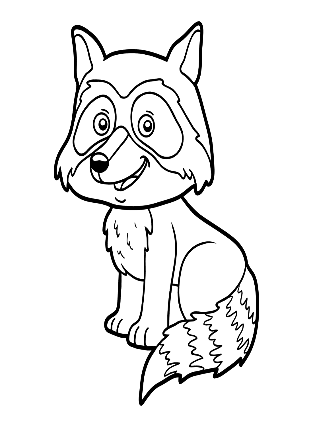 Glad vaskebjørn gratis Tegninger til Farvelægning