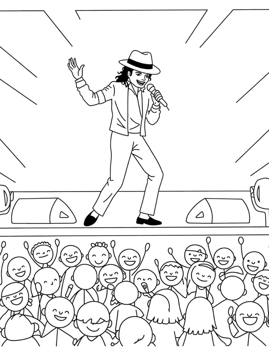 Glædelig Michael Jackson Tegninger til Farvelægning