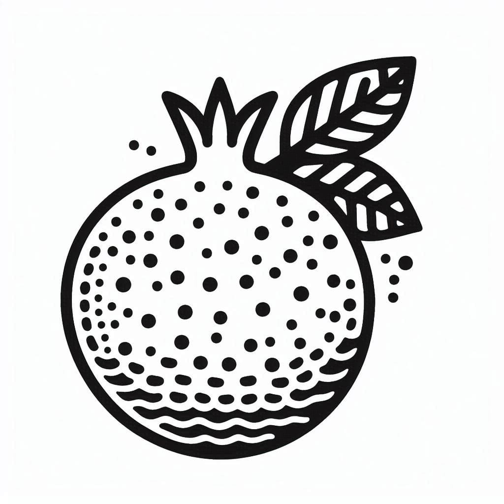 Granatæbler til børn Tegninger til Farvelægning