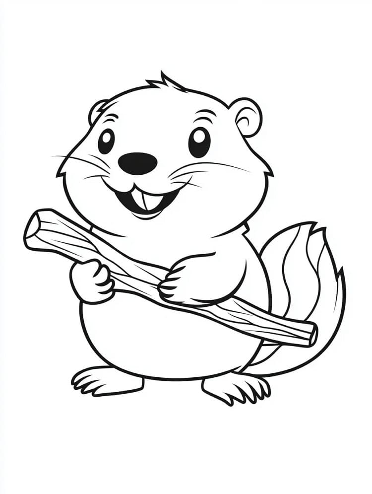 Gratis tegning af bæver Tegninger til Farvelægning